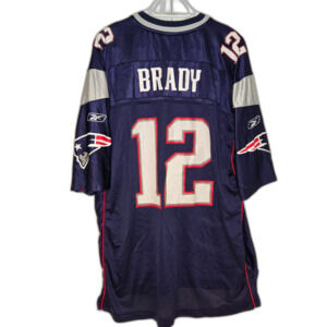 Vintage Reebok New England Patriots Tom Brady Jersey #12 | Size 2XL | Navy Blue